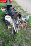 34' SHURCO POWER TARP, ROLL TARP ASSEMBLY, POLY FLEX BOWS, TARP STOPS, POWER HEAD, REAR ARM, FABRIC