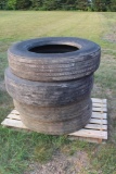 (2) 11R 24.5 & (2) 275 80R 22.5 TIRES, ONE MONEY FOR ALL