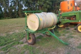 JOHN DEERE APPROX 200 FIBERGLASS TANK, NO BOOM, ON CART