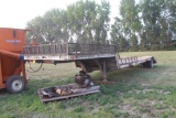 ** 1974 HOMEMADE 35' FLAT BED STEP DECK SEMI TRAILER, SINGLE AXLE, 94