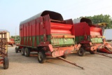 BALZER 18' FRONT SIDE DISCHARGE SILAGE WAGON ON TANDEM AXLE GEAR