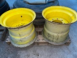 (2) 8 Bolt Rims for 16.5-16.1 Tires, (1) Heavy, (1) Standard