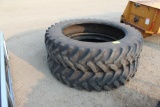 (2) BKT 12.4-36 TRACTOR TIRES, ONE MONEY FOR THE PAIR