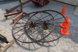 PAIR OF STEEL WHEELS