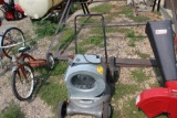 PORTABLE SQUIRREL CAGE FAN ON LAWN MOWER CART
