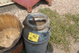 MILK CAN AND BUSHEL BASKETS