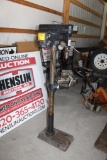 GUARDIAN POWER 16SPD 3/4 HP DRILL PRESS WITH MACHINIST VISE ON STAND