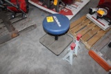 AC DELCO ROLLING SHOP STOOL & (2) 2TON JACK STANDS