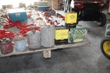 (3) OIL AND 4 MISC METAL GAS CANS, ONE MONEY