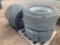 (4) Super Single 445/50R22.5 Truck Tires on Alum 10 Bolt Rims
