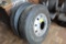 (2) 315/85R22.5 Truck Tires on Alum Hub Pilot Rims, Outside Polished For Front Axle