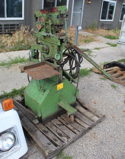 UniHydro Iron Worker with shear, punch, Angle Shear, on Steel Wheels