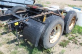 Freightliner Rear Air Ride Suspension, Tandem Axle, Drivers, 5th Wheel, Mud Scrapers, cut off