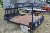 Steel 8'x11' Flatbed Off of Dually Pickup, with Ladder Rack