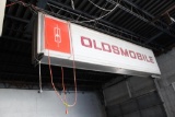 Oldsmobile Illuminated Double Sided Antique Sign, Approx 11' L, One Side Has Damage, Not Tested