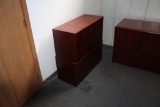 Contents of Office, 2 Drawer Filing Cabinet, Wraparound Desk, 2 Door Cabinet