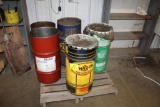 Pallet of 15gal Barrels, Mobil, Pennzoil, Quaker State (has grease), Zep