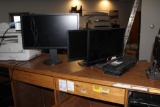 (2) HP Computer Monitors, NEC Computer Monitor, (3) Key Boards