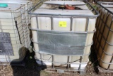 Approx 250 Gallon Poly Tote In Metal Cage, Was Used For Used Oil