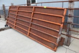 APPROX 16' CATTLE GATE, WITH PLATE AND HINGES,