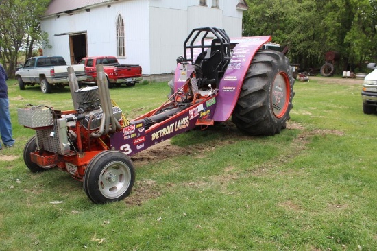 WASTED NIGHTS LIMITED MODIFIED PULLING TRACTOR, BIG BLOCK CHEVY 454 STROKER ENGINE,