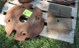(1) REAR WHEEL WEIGHT AND 2 BLOCK WEIGHTS, ONE MONEY FOR ALL