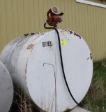 1000 GALLON DIESEL BARREL, GASBOY PUMP, 110 VOLT