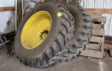 GOODYEAR 18.4R38 HUB DUALS ON 10 BOLT RIMS, NO HUBS