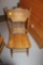 (2) OAK PRESS BACK CHAIRS