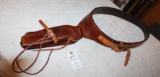 WESTERN STYLE LEATHER HOLSTER AND BELT