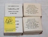 (4) BOXES 762 X 39 NON CORROSIVE, MILITARY