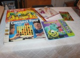 GAMES, BOOKS, AND PUZZLES, OPERATION, CONNECT 4, MONSTERS INC., SCOOBY DOO APPLE THIEF, DOMINOES,