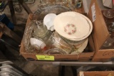 (3) BOXES GLASSES, RELISH DISHES, BUBBLE DISHES AND MORE