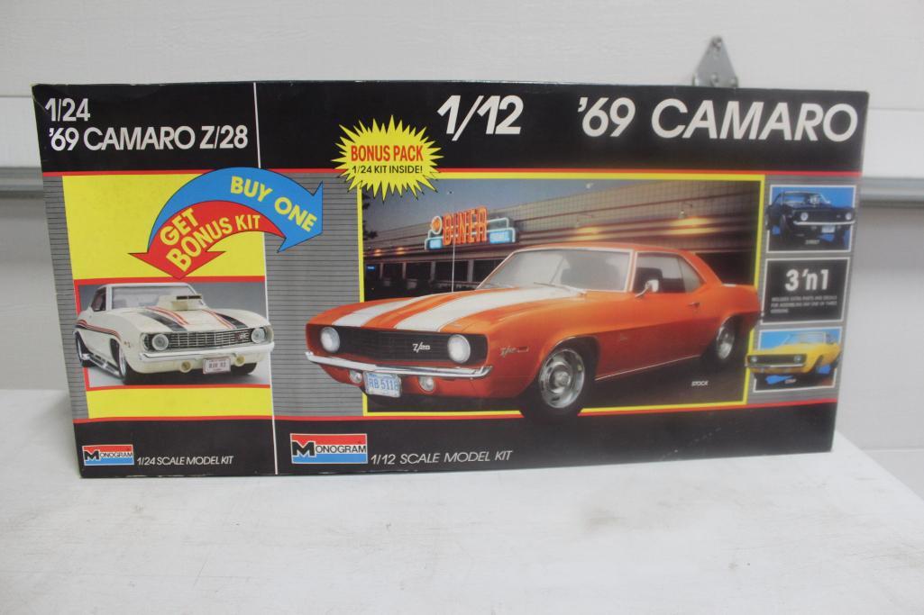 Monogram Car Kit, 1/12, 3 in 1 ?69 Camaro, 1/24 | Proxibid