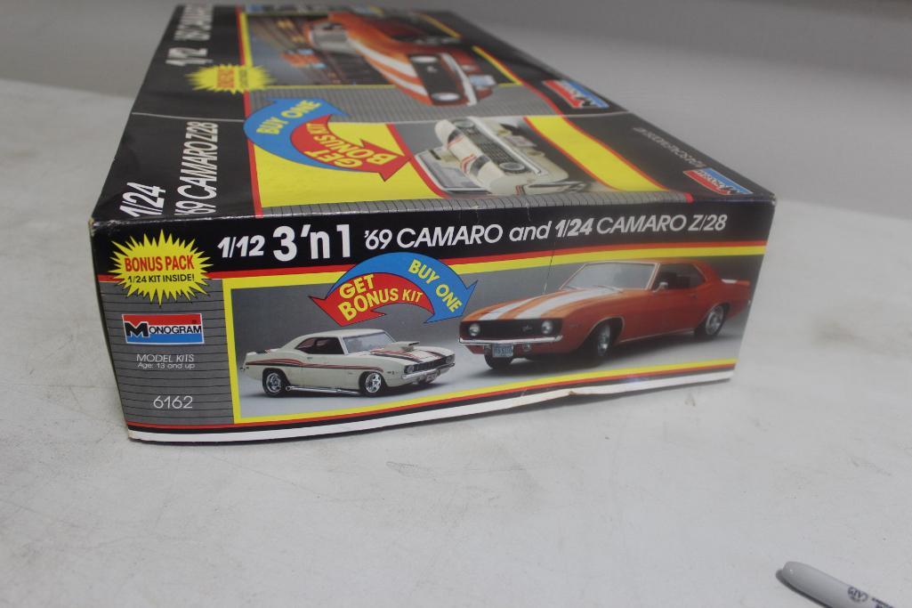 Monogram Car Kit, 1/12, 3 in 1 ?69 Camaro, 1/24 | Proxibid