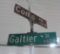Street Sign, Como, Blair, Galtier, Approx 7' Tall, 3-Way Intersection