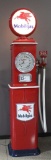 1934 Mobil Gas Clock Face Gas Pump, Made By Bennett, Restored, Lighted Globe,