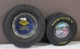 (1) Goodyear Custom Super Cushion Tire Ashtray, (1) Goodyear #1 Eagle Toy Race Tire