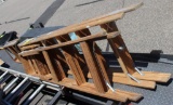 (3) WOODEN STEP LADDERS, 2' ,5' & 6', 1 MONEY BUYS ALL