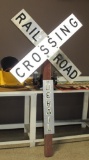 Railroad Cross Bucks Sign with Rare 