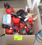 BOX FULL OF FIRE EXTINGUISHERS