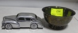 ALUM CAR AND SILVER BOWL