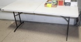 (2) LIFETIME 6' FOLDING POLY TABLES, $ X 2, CONTENTS NOT INCLUDED TABLES ONLY