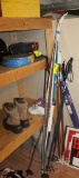 FISCHER CROSS COUNTRY SKIS, SOLOMON BOOTS, AND POLES