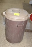 APPROX. 50 GAL. POLY GARBAGE CAN WITH TOWELS