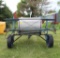 APPROX. 300 GAL. STAINLESS STEEL PULL TYPE SPRAYER, APPROX. 40' BOOMS, NO PUMP