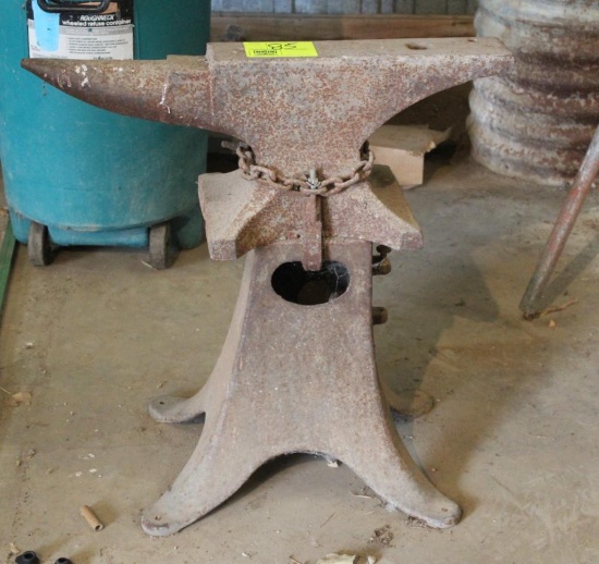 ANVIL, APPROX. 100 LBS ON CREAM SEPARATOR STAND