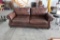 DARK BROWN LEATHER SOFA