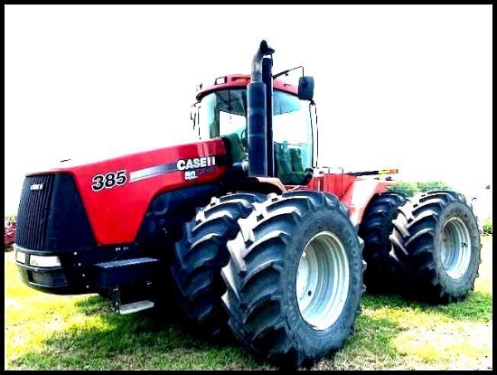 2008 CASE IH 385 4WD TRACTOR, PS, 710/70R38 DUALS, 4SCV, 1951 HOURS SHOWING, SN- Z8F109524