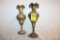 (2) Brass Vases, Engraved, Made in India